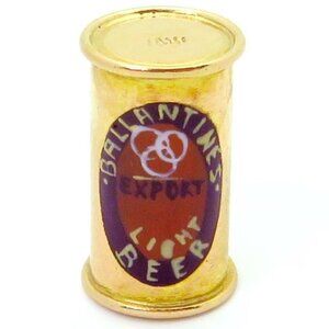 Vintage 14K Gold Sloan & Co Ballantine's Export Light Beer Keglined Flat Top Can